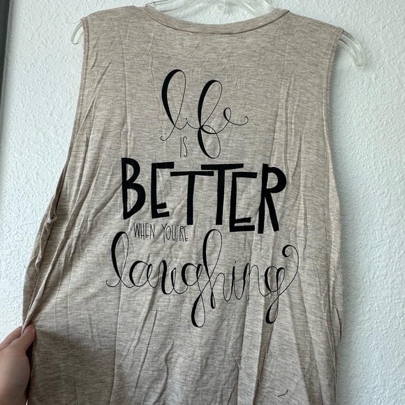 Laugh Tie Front Tank - XL - Picture 2 of 6